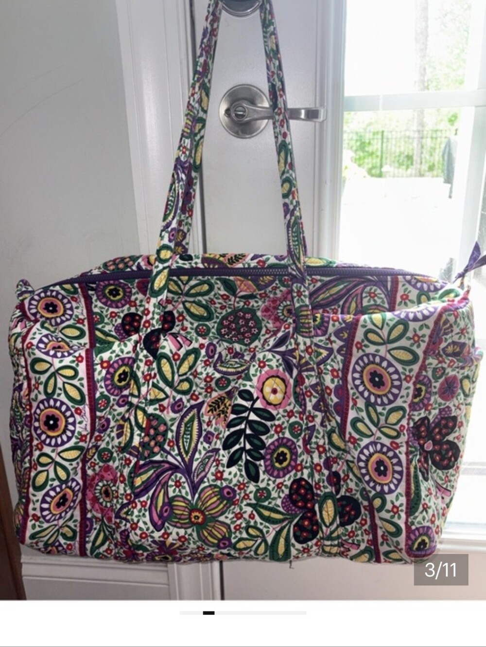 EXTRA LARGE Vera Bradley Duffle Bag - Picture 3 of 11